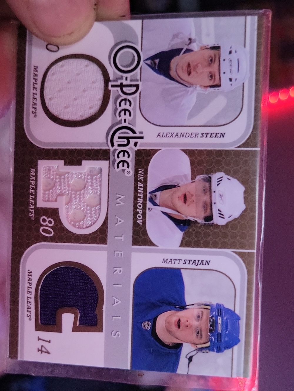 Toronto Maple Leafs Triple Patch Hockey Card - Blue/White